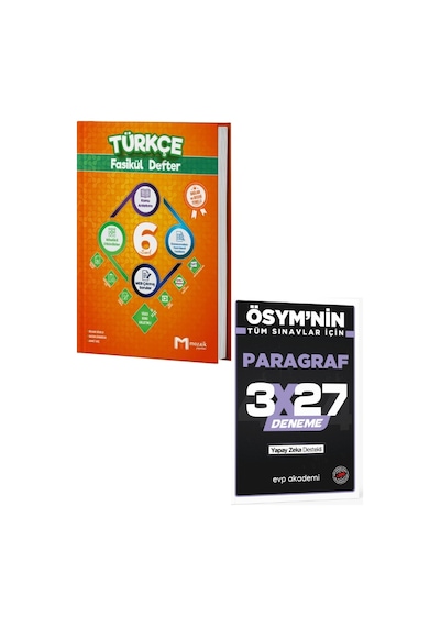Mozaik 2027 6. Sınıf Türkçe Fasikül Defter+ Evp Akademi Paragraf