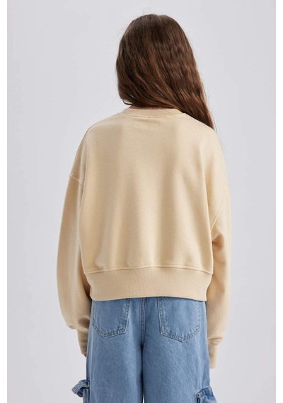 Defacto Kız Çocuk Oversize Geniş Kalıp Baskılı Sweatshirt A6158a823aubg378 Bej Defacto Kız Çocuk Oversize Geniş Kalıp Baskılı Sweatshirt A6158a823aubg378 Bej