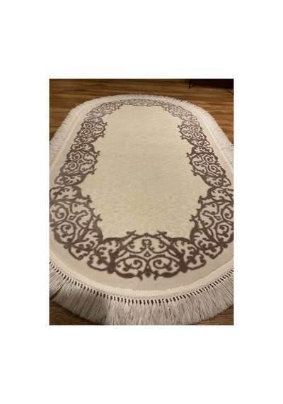 Daphne 11016a Lila-krem Oval Halı Çok Renkli
