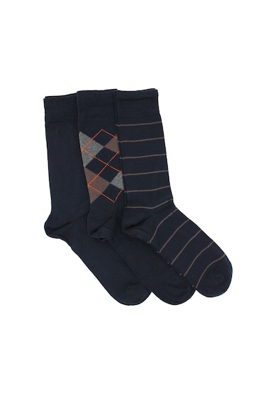 Cf Colour Feet 3'Lü Paket Klasik Desenli Lacivert Erkek Çorap Lacivert
