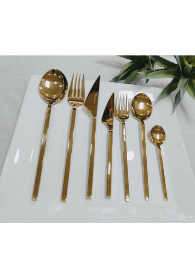 Titanyum 84 Parça Çatal Kaşık Bıçak Seti Efes Gold