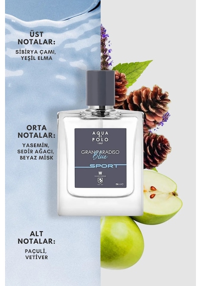 Gran Paradiso Blue Sport Edp Aromatik, Fujer 50 Ml Ikili Erkek Parfüm Seti Stcc021194 Aromatik