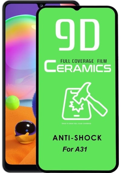 Samsung Uyumlu A31 Seramik Tam Kaplayan Ekran Koruyucu Galaxy