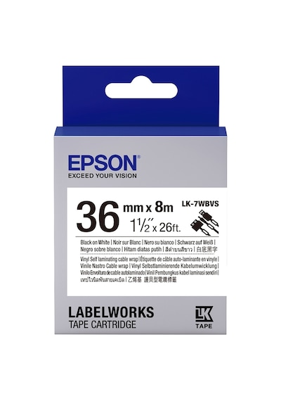 Epson Lk-7Wbvs Slcw Beyaz Üzeri Siyah 36Mm 8 Metre  Etiket