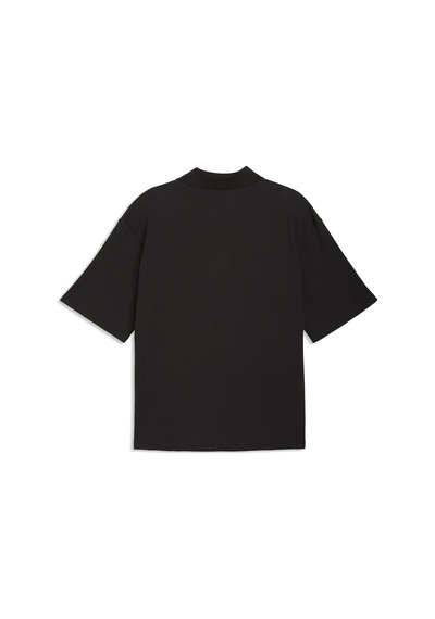 Puma Essential Boxy Erkek Siyah Günlük Stil Polo Yaka T-shirt 63436201 Siyah