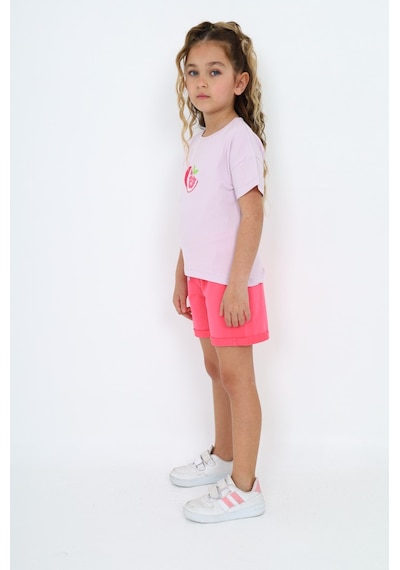 Toontoy Kids Toontoy Kız Çocuk Baskılı Şortlu Takım Açık Lila