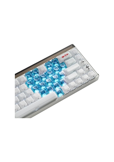 Xvx Optic Heart 21-tuşlu Şeffaf Keycaps Tuş Takımı Seti Aqua