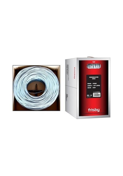 Frisby Fr-Cat-5E09 Utp Kablo 305 Metre 24 Awg Gri