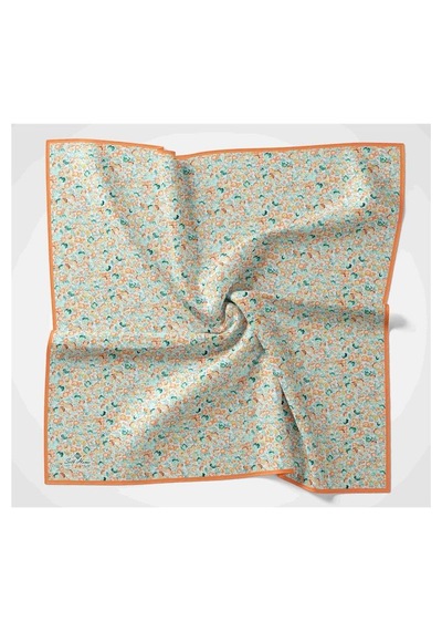 Silk Home Karanfil Desen Soft Pamuk Eşarp Su Yeşili