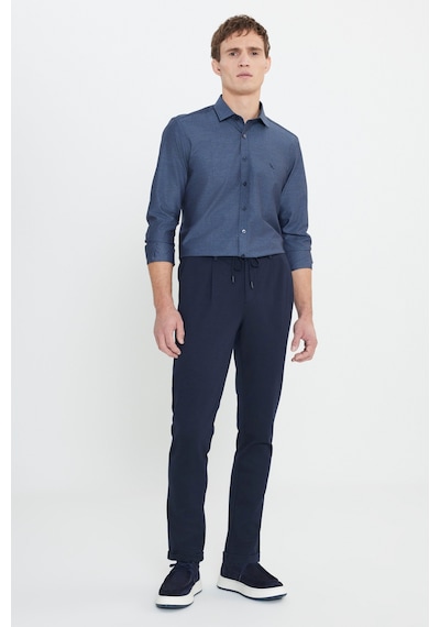 AC&Co / Altınyıldız Classics Erkek Lacı Slim Fit Beli Bağlamalı Yan Cep Esnek Casual Pantolon