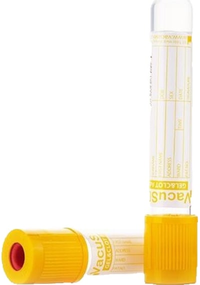 Vacusera Jelli Biyo Kimya Tüpü Sarı 5 ML 100'lü