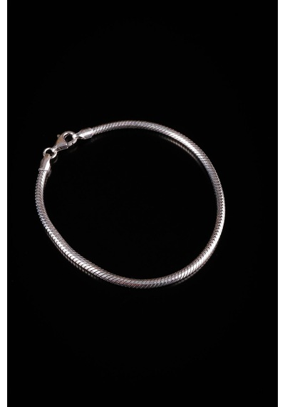 Encili Silver 925 Ayar Gümüş 2,8 Mm Yılan Zincir Model Bileklik Gümüş