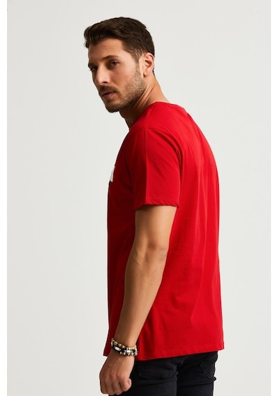 Alexander Gardi Baskılı Erkek T-Shirt - Kırmızı