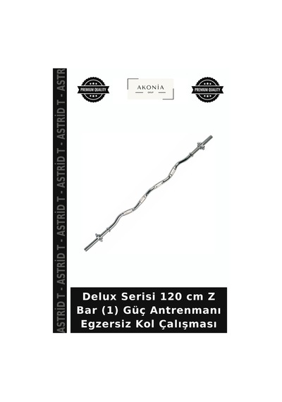 Delux Serisi 120 Cm Z Bar 1 Güç Antrenmanı Egzersiz Kol Çalışması