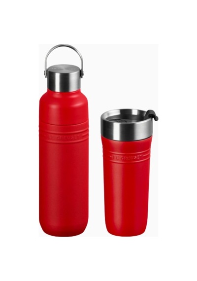 Le Creuset On The Go Termos Seti Şişe Ve Bardak Kırmızı