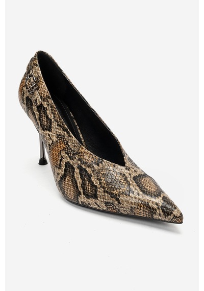 Luvi Shoes Polly Bej Multi Kadın Topuklu Ayakkabı