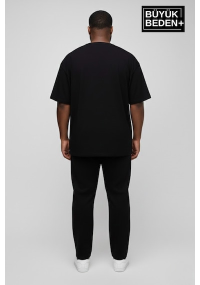 Süperlife Büyük Beden Erkek Basic Tişört Pamuklu Düz T-shirt 3xl-6xl Spr26bts10 Siyah Süperlife Büyük Beden Erkek Basic Tişört Pamuklu Düz T-shirt 3xl-6xl Spr26bts10 Siyah