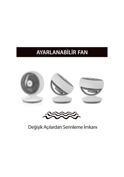 Sinbo Sf-7701 Masaüstü Fan 3 Kademeli Hız, Kompakt Tasarım, 25w Enerji Tasarruflu Motor, 90 Ayarlanabilir Baş