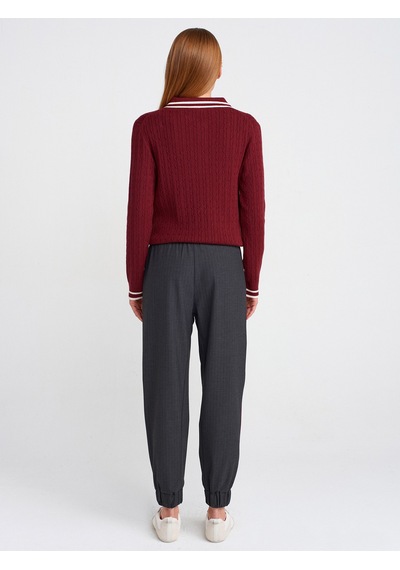 Dilvin 71608 Manşetli Jogger Pantolon Antrasit