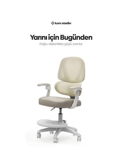 Lora Ergonomik Çocuk Çalışma Sandalyesi - Krem