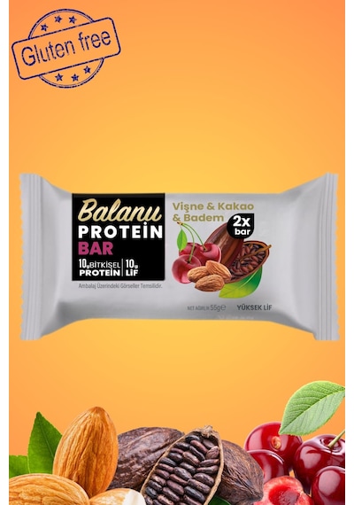 Vişneli & Kakaolu Hurmalı Protein Bar 55gr 2xbar X3 Adet