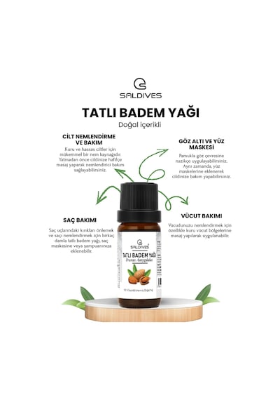 Saldives Tatlı Badem Yağı 20 ML