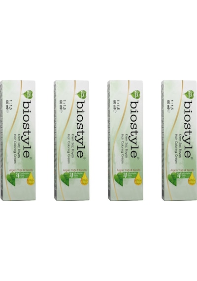 Biostyle Bitki Özlü Argan Ve Keratin 8.43 Sultan Bakırı 4 Adet 60 Ml Saç Boyası Oksidansız
