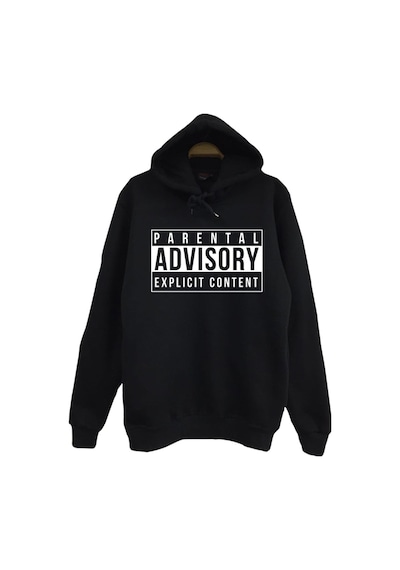 Parental Advısory Baskılı Sweatshirt Siyah