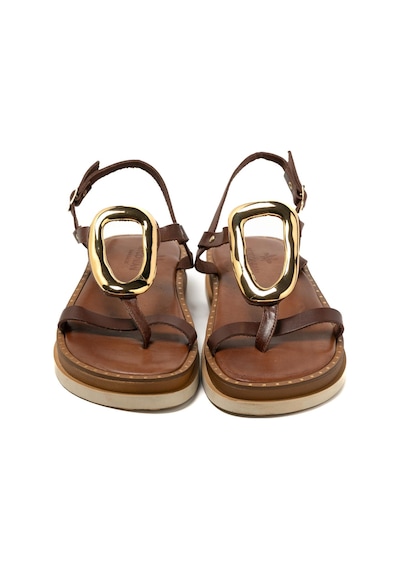 148 Brown Sandalet Kadın 26035 Myconian 2025 Greek Sandal Kahverengi