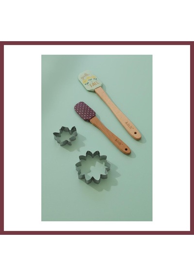Storeşahin 4 Lü Silikon Kurabiye Kalıplı Spatula Seti Shn0720 Çok Renkli
