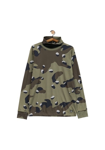 Burton Burton Long Neck Erkek Yeşil İçlik Üst Forest Moss Cookie Camo Haki