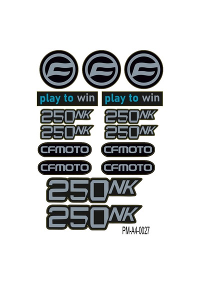 Sticker Seti 250nk Cfmoto Motosiklet A4 Ebatı 01 Nötr
