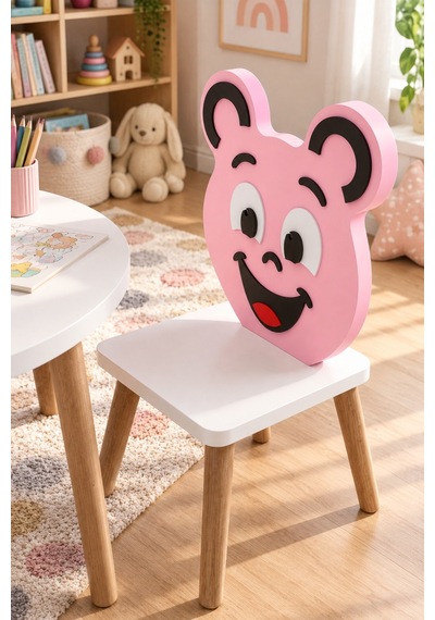 Sulorahome Pembe Happy Face Figürlü Çocuk Sandalyesi