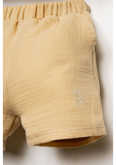U.S. Polo Assn.  Erkek Bebek Bej Şort Takım Bej