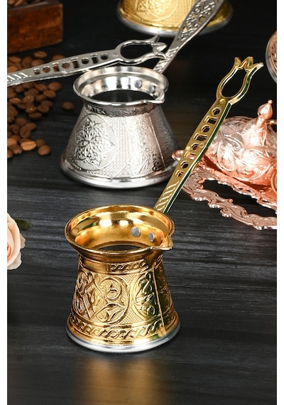Polochef Zamak 1 Kahve Cezvesi Altın Renk 80 Ml. 1-2 Kişilik