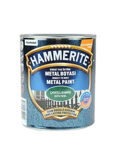 Hammerite Pas Üstü Metal Boyası Çekiçlenmiş Koyu Yeşil 0,75Lt