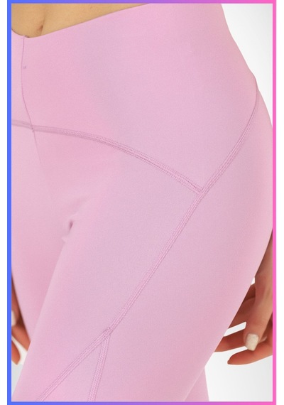 Missmaral Slim Fit Oslo Tayt Lila Yüksek Bel Toparlayıcı Spor Model Flatlock Dikiş Detaylı 1090 Lila