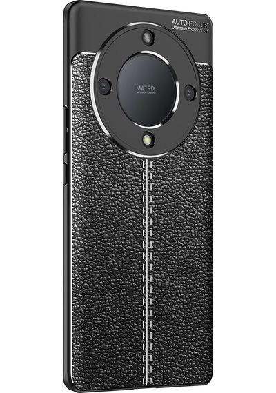 Huawei P60 Pro Kılıf Deri Görünümlü Renk Atmayan Dayanaklı Silikon Kapak Niss