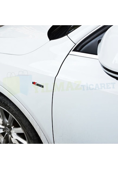 Audi S Line Logo Çamurluk Arma Amblem Paslanmaz Çelik Parlak 2 Ad