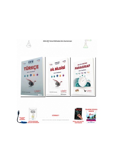 Limit Tyt Türkçe Dil Bilgisi Paragraf Soru Bankası 3 Kitap Seti