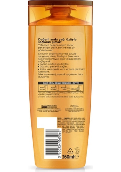 L'Oréal Paris Elseve Mucizevi Yağ Besleyici Bakım Şampuanı 360 ml