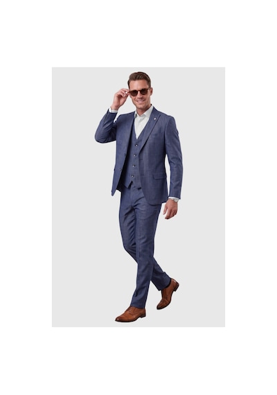 Deepsea Lacivert 3 Parça Slim Fit Yelekli Erkek Takım Elbise Çift Yırtmaçlı Modern Kesim 2601631 Deepsea Lacivert 3 Parça Slim Fit Yelekli Erkek Takım Elbise Çift Yırtmaçlı Modern Kesim 2601631