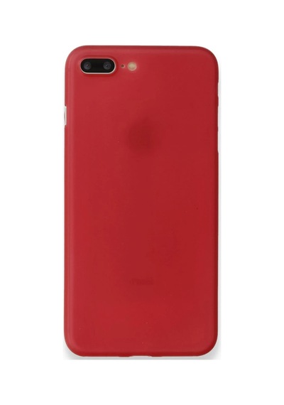 Apple iPhone Uyumlu  8 Plus Uyumlu Kılıf Pp Ultra İnce Kapak - Kırmızı