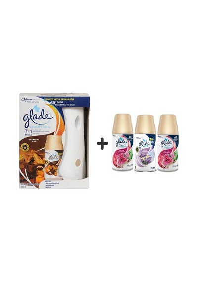 Glade Otomatik Sprey Oryantal Oud + Meyve Çiçek Buketi + Lavanta 4 x 269 ML