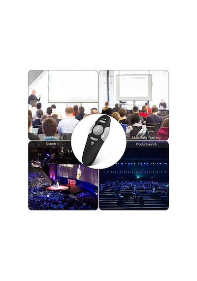 Wireless Presenter Kablosuz Sunum Aleti İşaretçi Sunumları Slayt İğneleri Kumanda Kedi Oyuncağı K100