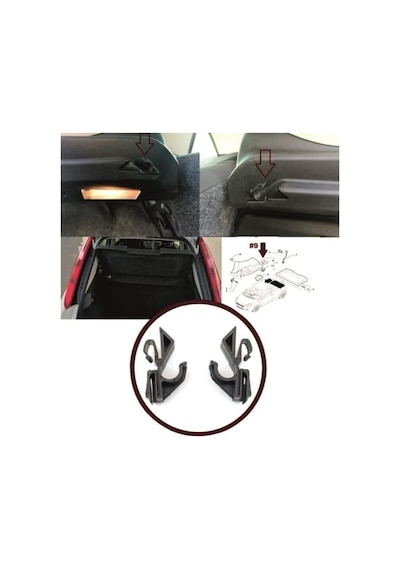 Fiat Punto Bagaj Perde Klipsi Sağ & Sol Takım 71719952-71719953 Standart