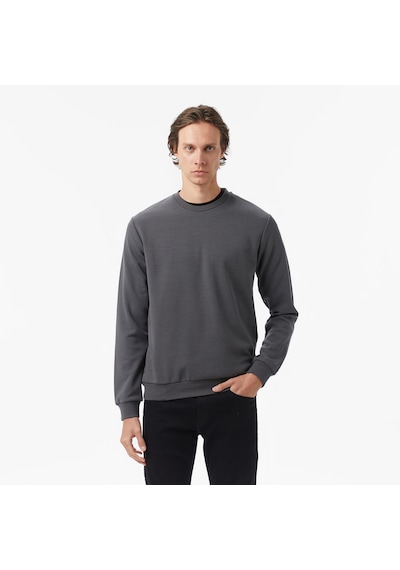 Nautica Erkek Gri Classic Fit Sweatshirt Düz K57090t Gri