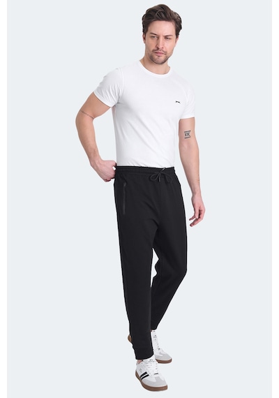 Slazenger Ognen I Erkek Fermuar Cepli Siyah Eşofman Altı Siyah