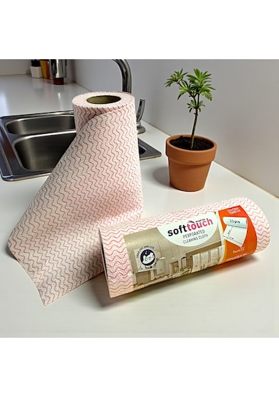 Technow Softtex 33 Yaprak Kopar Kullan Rulo Hassas Temizlik Bezi 27x30cm 2 Adet Pembe