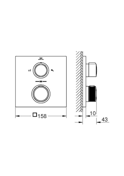 Grohe Allure 2 Yönlü El Duşu/banyo Dolgusu İle Ankastre Kurulum İçin Termostat 19446002